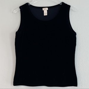 J JILL Stretch Velvet Sleeveless Top size S